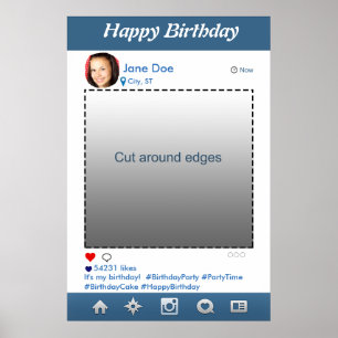 Instagram FotoBooth Party Prop Frame für Geburtsta Poster