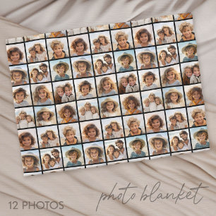 Instagram-Fotocollage - 12 Ihrer Lieblingsbilder Fleecedecke
