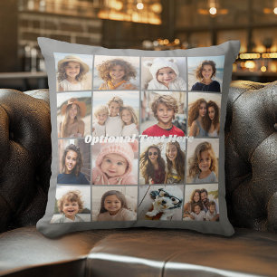 Instagram-FotoCollage - 16 Fotos können Farbe bear Kissen