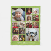 Instagram FotoCollage Bis zu 14 Fotos Pistachio Fleecedecke (Vorderseite)