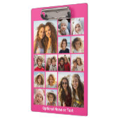 Instagram-FotoCollage - Bis zu 14 Fotos rosa Klemmbrett (Links)