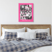 Instagram-FotoCollage - Bis zu 14 Fotos rosa Leinwanddruck (Insitu (Schlafzimmer))