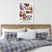Instagram-FotoCollage - Bis zu 14 Fotos rosa Leinwanddruck (Insitu (Schlafzimmer))