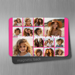Instagram-FotoCollage - Bis zu 14 Fotos rosa Magnet