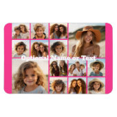 Instagram-FotoCollage - Bis zu 14 Fotos rosa Magnet (Horizontal)
