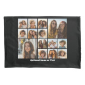 Instagram-FotoCollage - Bis zu 14 Fotos Schwarz Kissenbezug (Vorderseite)