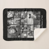 Instagram-FotoCollage - Bis zu 14 Fotos Schwarz Sherpadecke (Vorderseite (Horizontal))