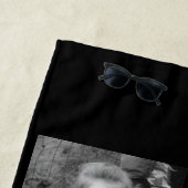 Instagram-FotoCollage - Bis zu 14 Fotos Schwarz Strandtuch (Beispiel)