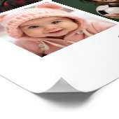 Instagram-FotoCollage - Bis zu 14 Fotos weiß Poster (Ecke)