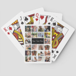 Instagram-FotoCollage - Bis zu 14 Fotos weiß Spielkarten