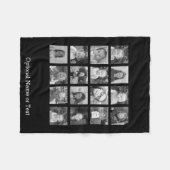 Instagram-FotoCollage - Bis zu 16 Fotos Schwarz Fleecedecke (Vorderseite (Horizontal))