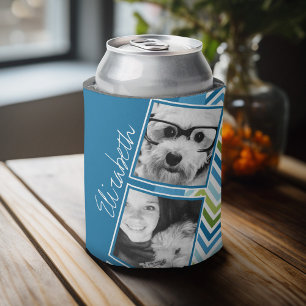 Instagram-Fotocollage Bunte Chevron-Muster Dosenkühler