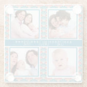 Instagram-FotoCollage Dekoratives Muster Glasuntersetzer (Rückseite)