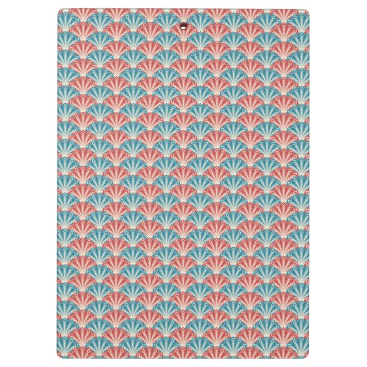 Instagram-FotoCollage Dekoratives Muster Klemmbrett (Rückseite)