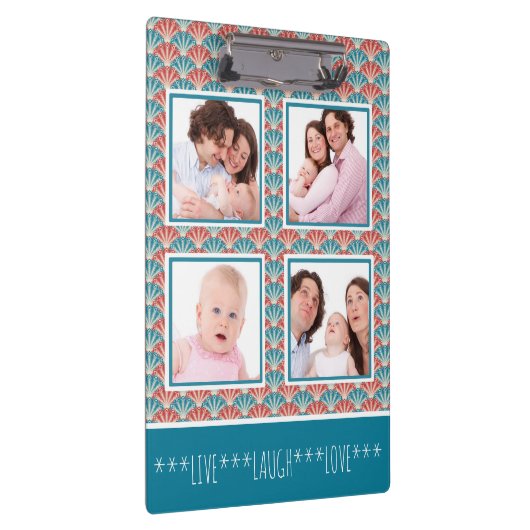 Instagram-FotoCollage Dekoratives Muster Klemmbrett (Rechts)