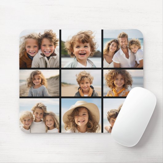 Instagram-FotoCollage mit 9 Fotos Mousepad (Mit Mouse)