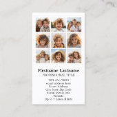 Instagram-FotoCollage mit 9 Fotos Visitenkarte (Rückseite)