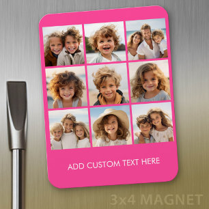 Instagram-FotoCollage mit 9 quadratischen Fotos Magnet