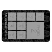 Instagram-FotoCollage mit 9 quadratischen Fotos Magnet (Horizontal)