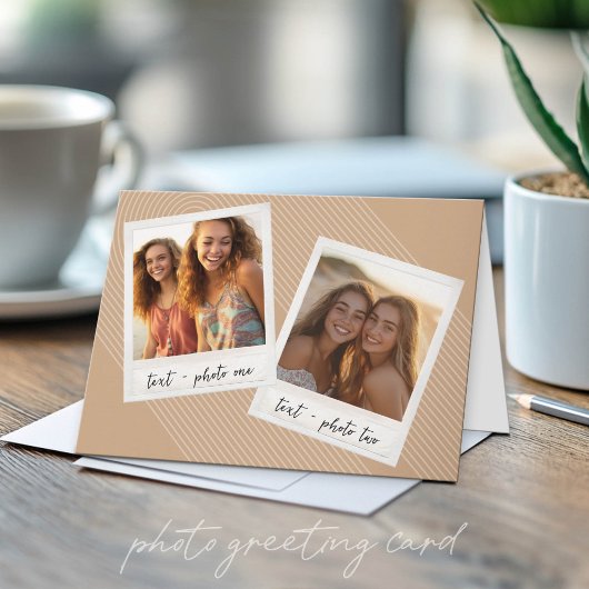 Instagram-Fotocollage mit Bogenstreifen Karte