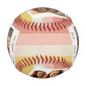 Instagram-FotoCollage mit farbigen Streifen Baseball (Rückseite)