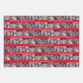 Instagram-FotoCollage mit glücklichem Urlaubstext Geschenkpapier Set (Vorderseite)