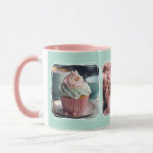 Instagram FotoCollage Moderne Vorlage Aqua C112 Tasse (Links)