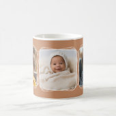 Instagram FotoCollage Moderne Vorlage braun C84 Kaffeetasse (Mittel)
