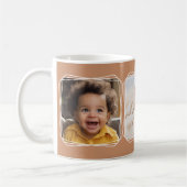 Instagram FotoCollage Moderne Vorlage braun C84 Kaffeetasse (Links)