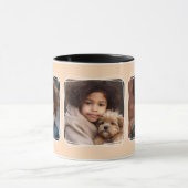 Instagram FotoCollage Moderne Vorlage Peach C108 Tasse (Zentrum)