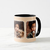 Instagram FotoCollage Moderne Vorlage Peach C108 Tasse (VorderseiteRechts)