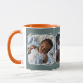 Instagram FotoCollage Modernes Template Gray C13 C Tasse (Links)