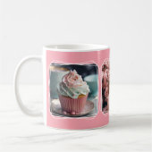 Instagram FotoCollage Modernes Template Pink C51 Kaffeetasse (Links)