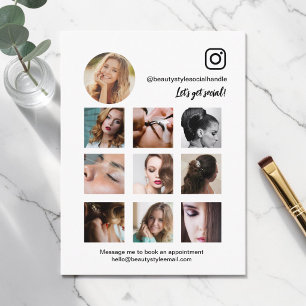 Instagram-Fotogitter-Collage Schönheit Social Medi Postkarte