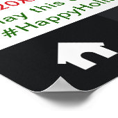 Instagram Frame Weihnachts-Party-Foto-Stand Poster (Ecke)