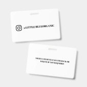 Instagram-Geschäftskarten | Ihr Instagram-Name ID Ausweis (Vorder- & Rückseite)