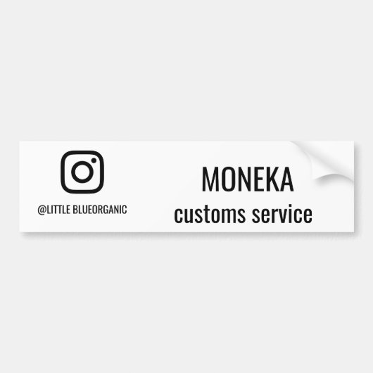Instagram-Geschäftskarten | Ihr Instagram-Name ID Autoaufkleber (Vorne)