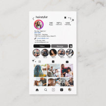 Instagram Hair Stylist Black QR Code Social Media