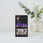 Instagram Hair Stylist Violet QR Code Social Media Visitenkarte (Stehend Vorderseite)