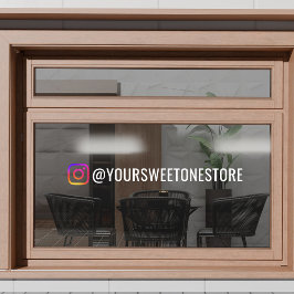 Instagram Handle Name Window l Social Media Decal Fensteraufkleber