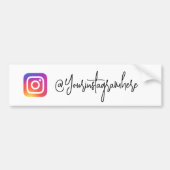 Instagram Handle-Skriptaufkleber Autoaufkleber (Vorne)