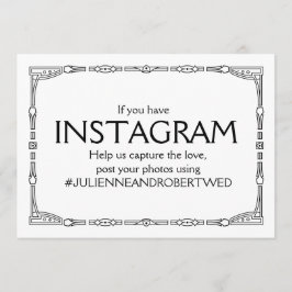 "Instagram Hashtag" Art Deco Style Wedding Sign