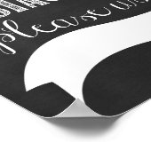 Instagram Hashtag Hochzeitskhalkboard Poster (Ecke)