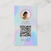 Instagram Holographic QR Code 10 Foto Grid Visitenkarte (Vorderseite)