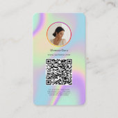 Instagram Holographic QR Code 10 Foto Grid Visitenkarte (Vorderseite)