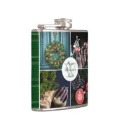 Instagram Hygge Weihnachten Personalisiertes Foto Flachmann (Rechts)