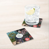 Instagram Hygge Weihnachten Saison Foto Collage Rechteckiger Pappuntersetzer (Vor Ort)