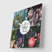 Instagram Hygge Weihnachtspersonalisiertes Quadratische Wanduhr (Winkel)