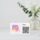 Instagram-Icon Geschäftskarten Visitenkarte (Stehend Vorderseite)