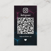 Instagram Influencer QR Code Social Media Visitenkarte (Rückseite)